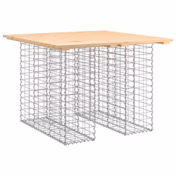 Panca Giardino Design Gabbione 100x102x72cm Legno Massello Pinocod mxl 80744 - Vista aggiuntiva 2