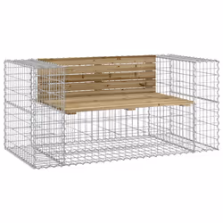 Panca da Giardino Design Gabbione 143x71x65,5cm Pino Impregnatocod mxl 103170