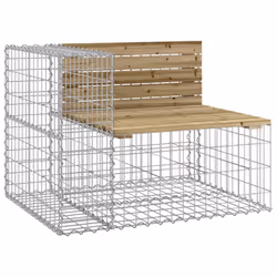 Panca da Giardino Design Gabbione 92x71x65,5 cm Pino Impregnatocod mxl 126953 - Vista aggiuntiva 2