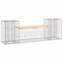 Panca Giardino Design Gabbione 183x41x60,5 cm Massello di Pinocod mxl 103415 - Vista aggiuntiva 2