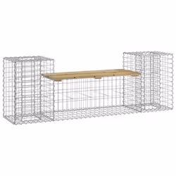 Panca da Giardino Design Gabbione 183x41x60,5cm Pino Impregnatocod mxl 127415 - Vista aggiuntiva 2