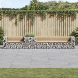 Vidaxl - Panca da Giardino con Cesto Gabbione in Legno Massello di Pino