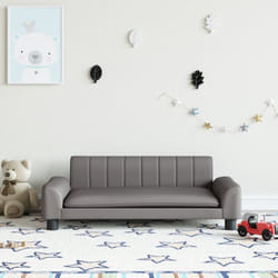 Vidaxl - Divano per Bambini Grigio 90x53x30 cm in Similpelle