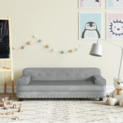 Vidaxl - Divano per Bambini Grigio Chiaro 90x53x30 cm in Velluto