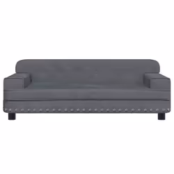 Divano per Bambini Grigio Scuro 90x53x30 cm in Vellutocod mxl 69821 - Vista aggiuntiva 3