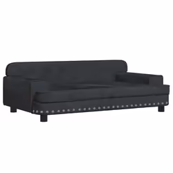 Divano per Bambini Nero 90x53x30 cm in Vellutocod mxl 69822 - Vista aggiuntiva 2