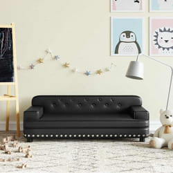 Vidaxl - Divano per Bambini Nero 90x53x30 cm in Similpelle