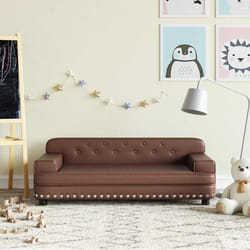 Divano per Bambini Marrone 90x53x30 cm in Similpelle vidaXL27214