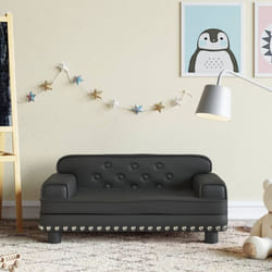 Vidaxl - Divano per Bambini Nero 70x45x30 cm in Similpelle