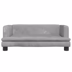 Divano per Bambini Grigio Chiaro 80x45x30 cm in Vellutocod mxl 78852 - Vista aggiuntiva 3