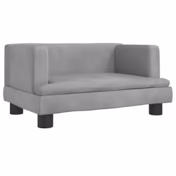 Divano per Bambini Grigio Chiaro 60x40x30 cm in Vellutocod mxl 93860 - Vista aggiuntiva 2