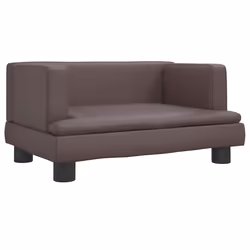 vidaXL Divano per Bambini Marrone 60x40x30 cm in Similpelle - Vista aggiuntiva 2