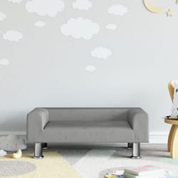 Vidaxl - Divano per Bambini, Poltroncina per Bambini Grigio Chiaro 70x45x26, 5 cm in Velluto