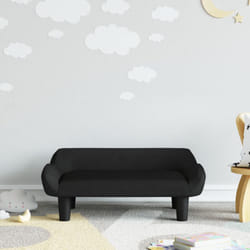Divano per Bambini, Poltroncina per Bambini Nero 70x40x24 cm in Velluto Vidaxl