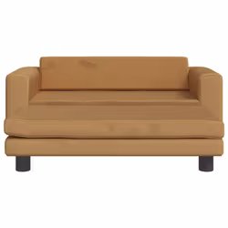 Divano Bambini con Poggiapiedi Marrone 100x50x30 cm in Vellutocod mxl 117799 - Vista aggiuntiva 3