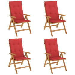 VidaXL 3196439 sedia da esterno Terrazzo Seduta imbottita Poliestere Rosso