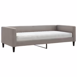 vidaXL Divano Letto con Materasso Tortora 90x200 cm in Tessuto - Vista aggiuntiva 2
