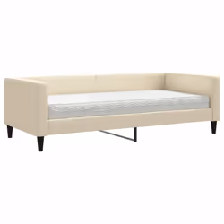 Divano Letto con Materasso Crema 90x200 cm in Tessutocod mxl 71835 - Vista aggiuntiva 2