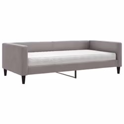 vidaXL Divano Letto con Materasso Tortora 100x200 cm in Tessuto - Vista aggiuntiva 2