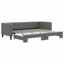 Divano Letto con Letto Estraibile Grigio Scuro 80x200 Tessutocod mxl 130606 - Vista aggiuntiva 2