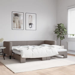 Divano Letto con Letto Estraibile, Divano convertibile Tortora 80x200 cm Tessuto Vidaxl