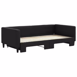 Divano Letto con Letto Estraibile Nero 100x200 cm in Tessutocod mxl 82665 - Vista aggiuntiva 3