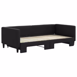 Divano Letto con Letto Estraibile Nero 90x190 cm in Tessutocod mxl 106590 - Vista aggiuntiva 3