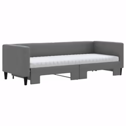 Divano Letto Estraibile Materassi Grigio Scuro 80x200 Tessutocod mxl 106617 - Vista aggiuntiva 3