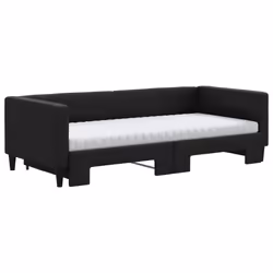 Divano Letto Estraibile con Materassi Nero 90x200 cm in Tessutocod mxl 82687 - Vista aggiuntiva 3
