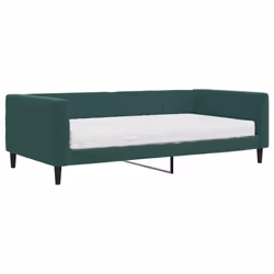 vidaXL Divano Letto con Materasso Verde Scuro 100x200 cm in Velluto - Vista aggiuntiva 2