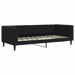 vidaXL Divano Letto con Materasso Nero 90x190 cm in Velluto - Vista aggiuntiva 3