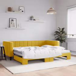 Questo letto da giorno 2 in 1 con il letto estraibile, che funge sia da divano che da letto, è un'aggiunta pratica e accattiv ...
