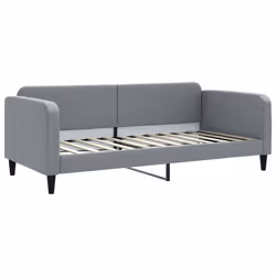 Divano Letto con Materasso Grigio Chiaro 90x200 cm in Tessutocod mxl 98449 - Vista aggiuntiva 3