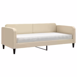 Divano Letto con Materasso Crema 90x200 cm in Tessutocod mxl 74457 - Vista aggiuntiva 2