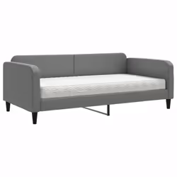 Divano Letto con Materasso Grigio Scuro 100x200 cm in Tessutocod mxl 122381