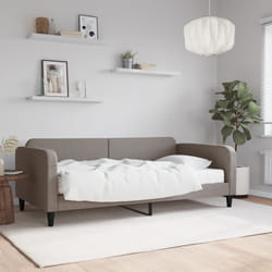 vidaXL Divano Letto con Materasso Tortora 100x200 cm in Tessuto