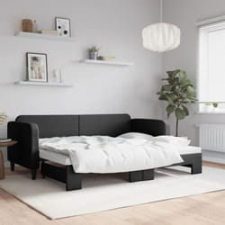 Divano Letto con Letto Estraibile, Letto per adulti Nero 80x200 Tessuto vidaXL 3294