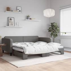 Divano Letto con Letto Estraibile Grigio Scuro 100x200 Tessutocod mxl 106593