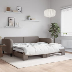 Vidaxl - Divano Letto con Letto Estraibile, Letto per adulti Tortora 100x200 cm in Tessuto 6109