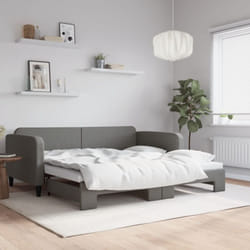 Vidaxl - Divano Letto con Letto Estraibile, Letto per adulti Grigio Scuro 90x190cm Tessuto 8319