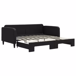 Divano Letto con Letto Estraibile Nero 90x190 cm in Tessutocod mxl 82670 - Vista aggiuntiva 2