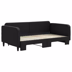Divano Letto con Letto Estraibile Nero 90x190 cm in Tessutocod mxl 82670 - Vista aggiuntiva 3