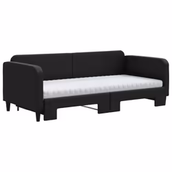 Divano Letto Estraibile con Materassi Nero 90x200 cm in Tessutocod mxl 106621 - Vista aggiuntiva 3