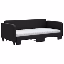 Divano Letto Estraibile con Materassi Nero 90x190 cm in Tessutocod mxl 130618 - Vista aggiuntiva 3