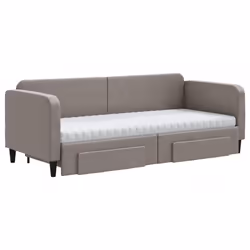 Divano Letto Estraibile con Cassetti Tortora 80x200 cm Tessutocod mxl 82738 - Vista aggiuntiva 3