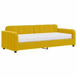 Divano Letto con Materasso Giallo 80x200 cm in Vellutocod mxl 122383 - Vista aggiuntiva 2