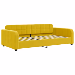 Divano Letto con Materasso Giallo 100x200 cm in Vellutocod mxl 122384 - Vista aggiuntiva 3
