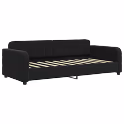 vidaXL Divano Letto con Materasso Nero 90x190 cm in Velluto - Vista aggiuntiva 3