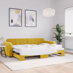 Questo letto da giorno 2 in 1 con il letto estraibile, che funge sia da divano che da letto, è un'aggiunta pratica e accattiv ...