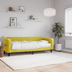 Divano Letto con Materasso Giallo 80x200 cm in Vellutocod mxl 122385